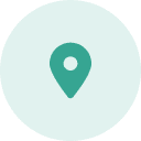 A green circle with a small white dot in the middle.